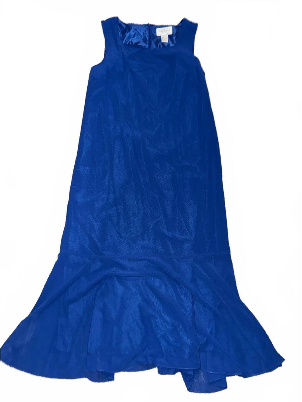 Vintage Boutique Tally Taylor Royal Blue Sleeveless Maxi Dress Size 10